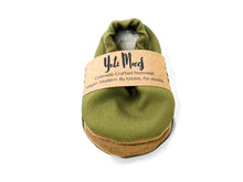 Load image into Gallery viewer, Solid Olive Yeti Moccs